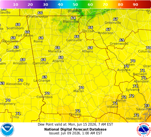 National Digital Forecast Database Image