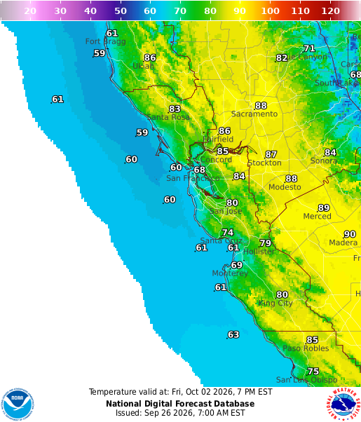 National Digital Forecast Database Image