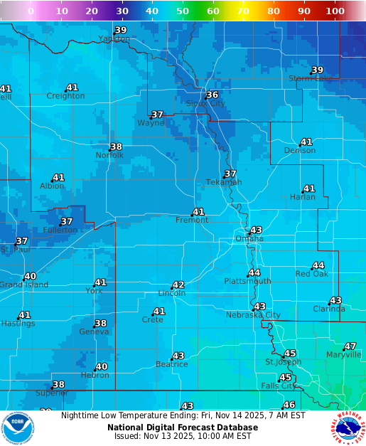NOAA Graphical Forecast for Omaha, NE