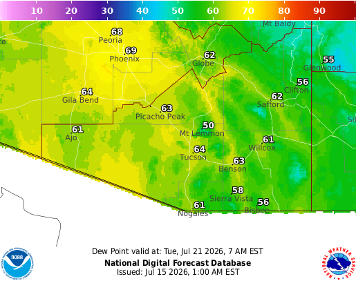National Digital Forecast Database Image