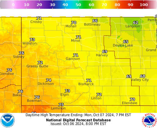 bismarck graphical nd weather forecasts bis