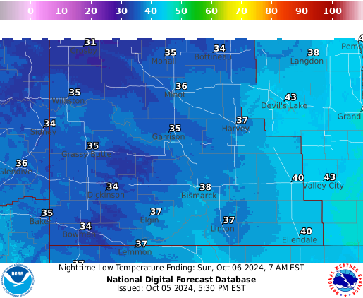 weather graphical bismarck nd forecasts noaa forecast bis