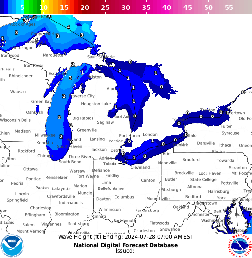 Noaa Graphical Forecast For Central Great Lakes 9519