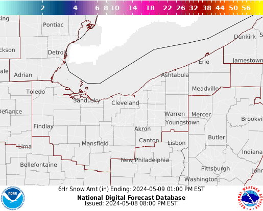 click for snow amount graphic 12-18 hour forecast
