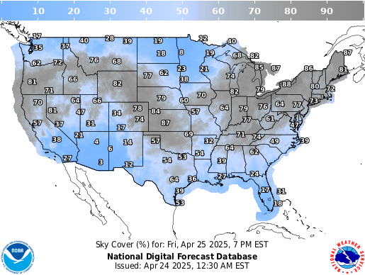 U S 7 Day Cloud Cover Forecast