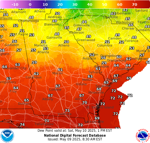 National Digital Forecast Database Image