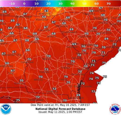 National Digital Forecast Database Image