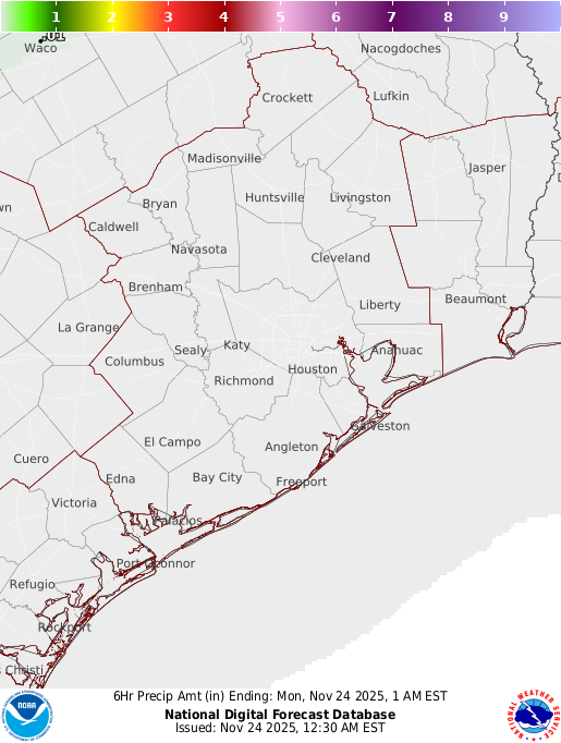 NOAA Graphical Forecast for Houston/Galveston, TX