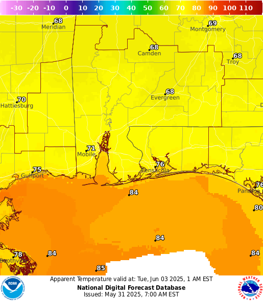 National Digital Forecast Database Image