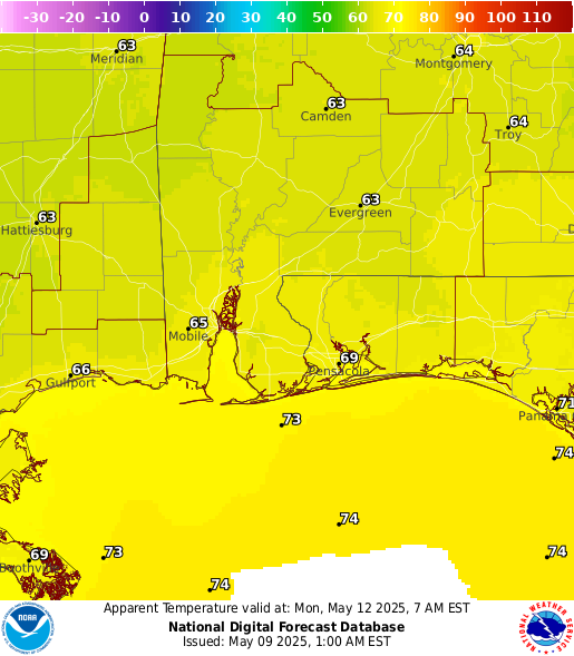 National Digital Forecast Database Image