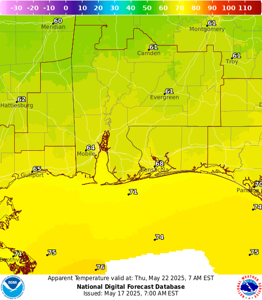 National Digital Forecast Database Image