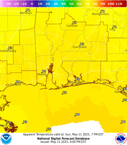 National Digital Forecast Database Image