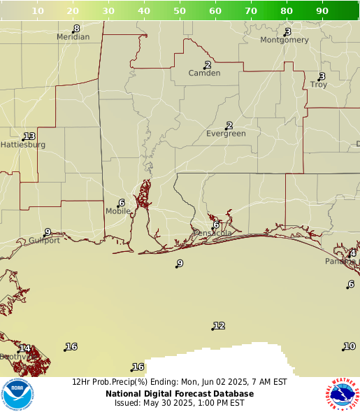 National Digital Forecast Database Image