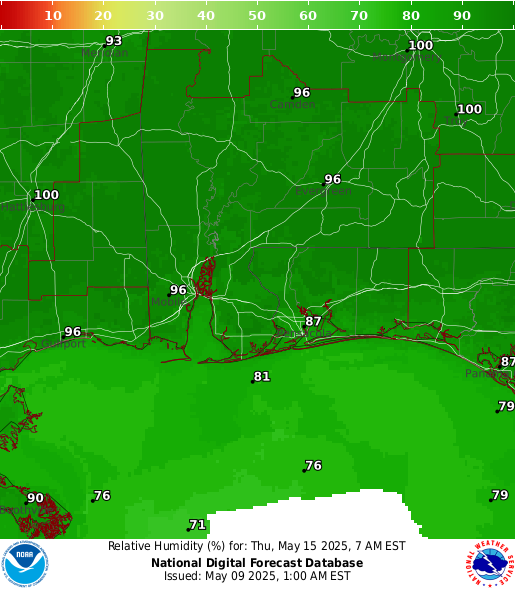 National Digital Forecast Database Image