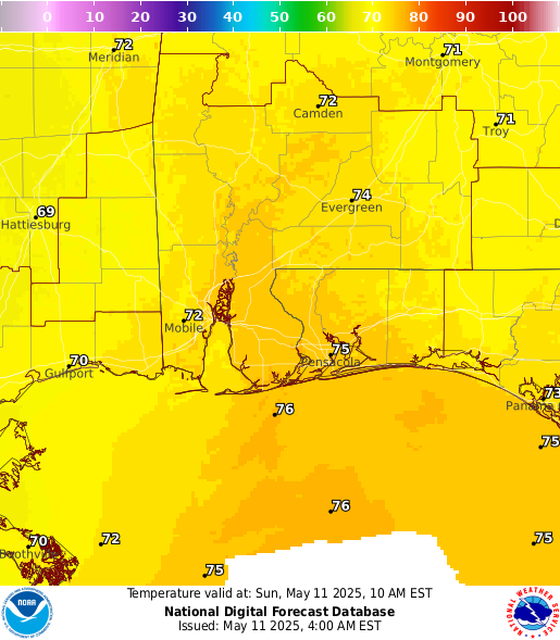 National Digital Forecast Database Image