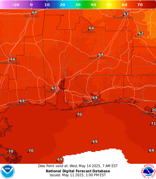 National Digital Forecast Database Image