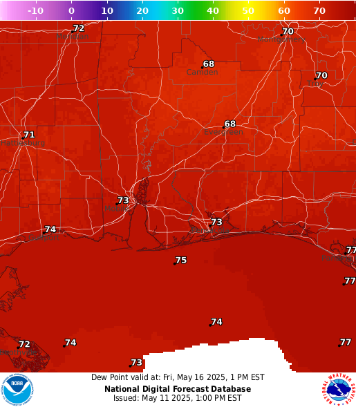 National Digital Forecast Database Image