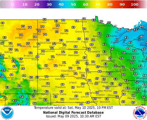 National Digital Forecast Database Image