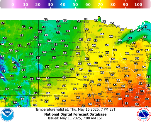 National Digital Forecast Database Image