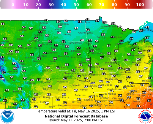 National Digital Forecast Database Image