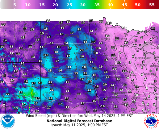 National Digital Forecast Database Image
