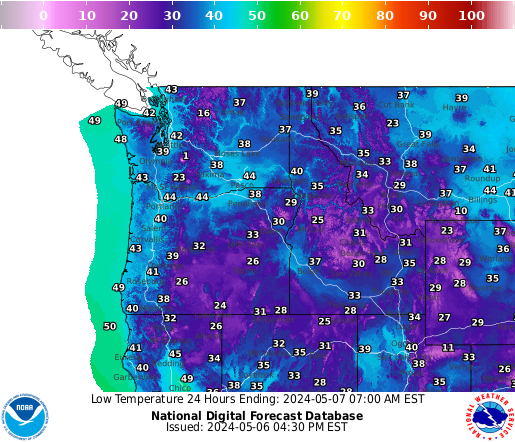 Noaa Graphical Forecast For Pacific Northwest