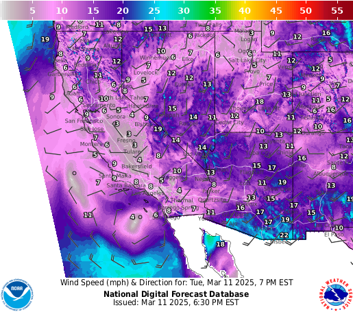 NOAA Graphical Forecast for Pacific Southwest