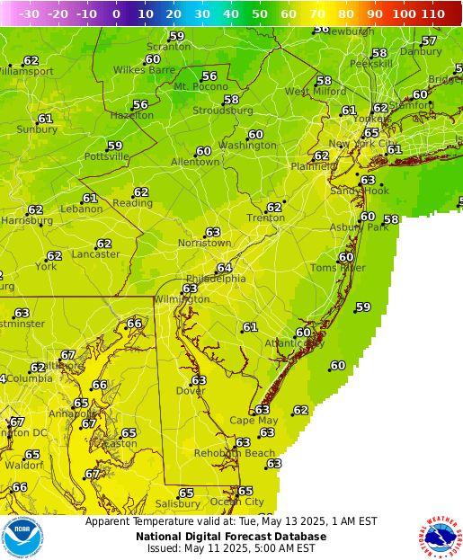 National Digital Forecast Database Image