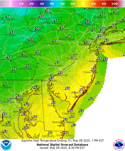 Noaa Graphical Forecast For Philadelphia Pa 2265