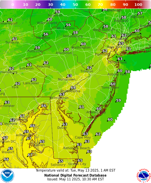 National Digital Forecast Database Image