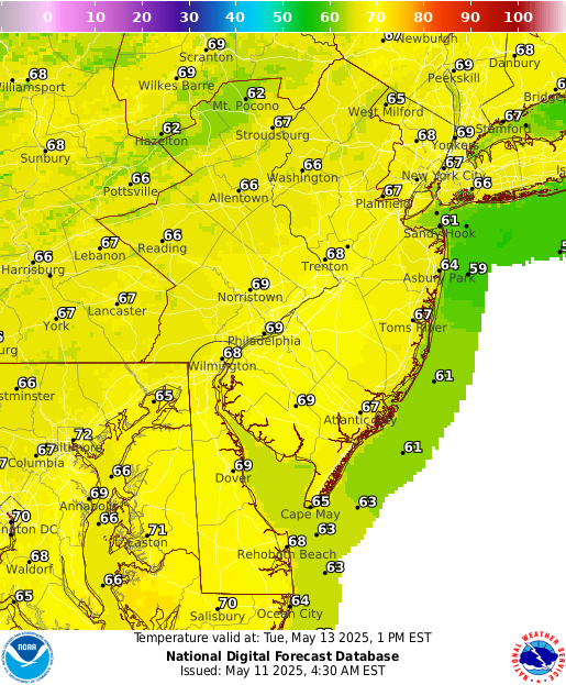 National Digital Forecast Database Image