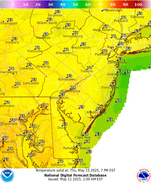 National Digital Forecast Database Image