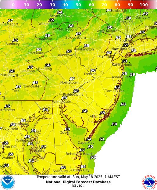 National Digital Forecast Database Image