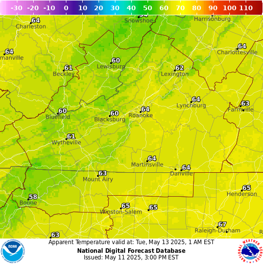 National Digital Forecast Database Image