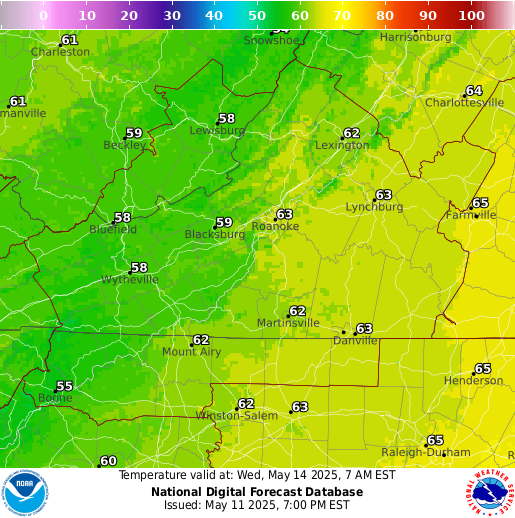 National Digital Forecast Database Image