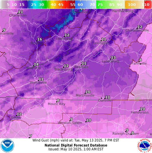 National Digital Forecast Database Image