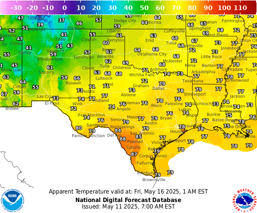 National Digital Forecast Database Image