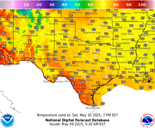 National Digital Forecast Database Image