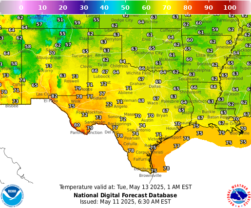 National Digital Forecast Database Image