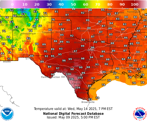 National Digital Forecast Database Image