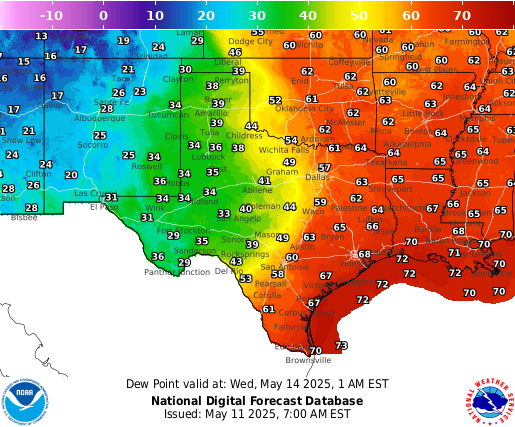 National Digital Forecast Database Image