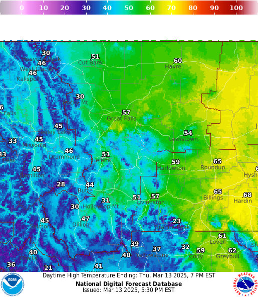 NOAA Graphical Forecast for Great Falls, MT