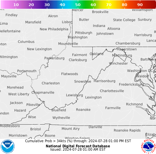 Noaa Graphical Forecast For West Virginia 4573