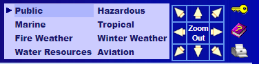 NDFD Region Navigation Interface Image