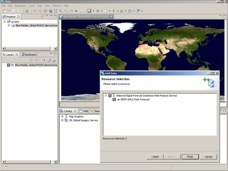 uDig Resource Selection window